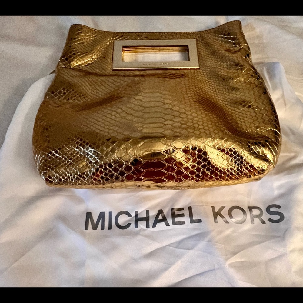 Gold metallic Michael Kors